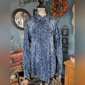 Buckle Men's Navy Swirl Button Down Shirt